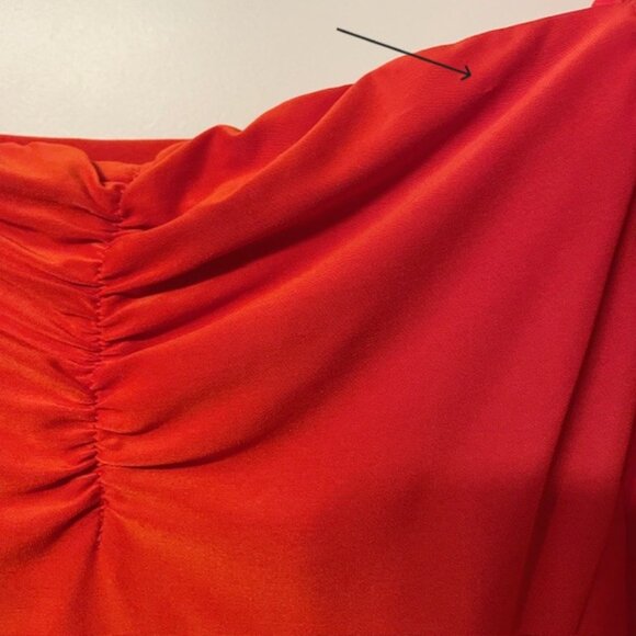 NWT We Are HAH Don't Be Square Long Sleeve Bodysuit Red Size XS - Picture 7 of 15